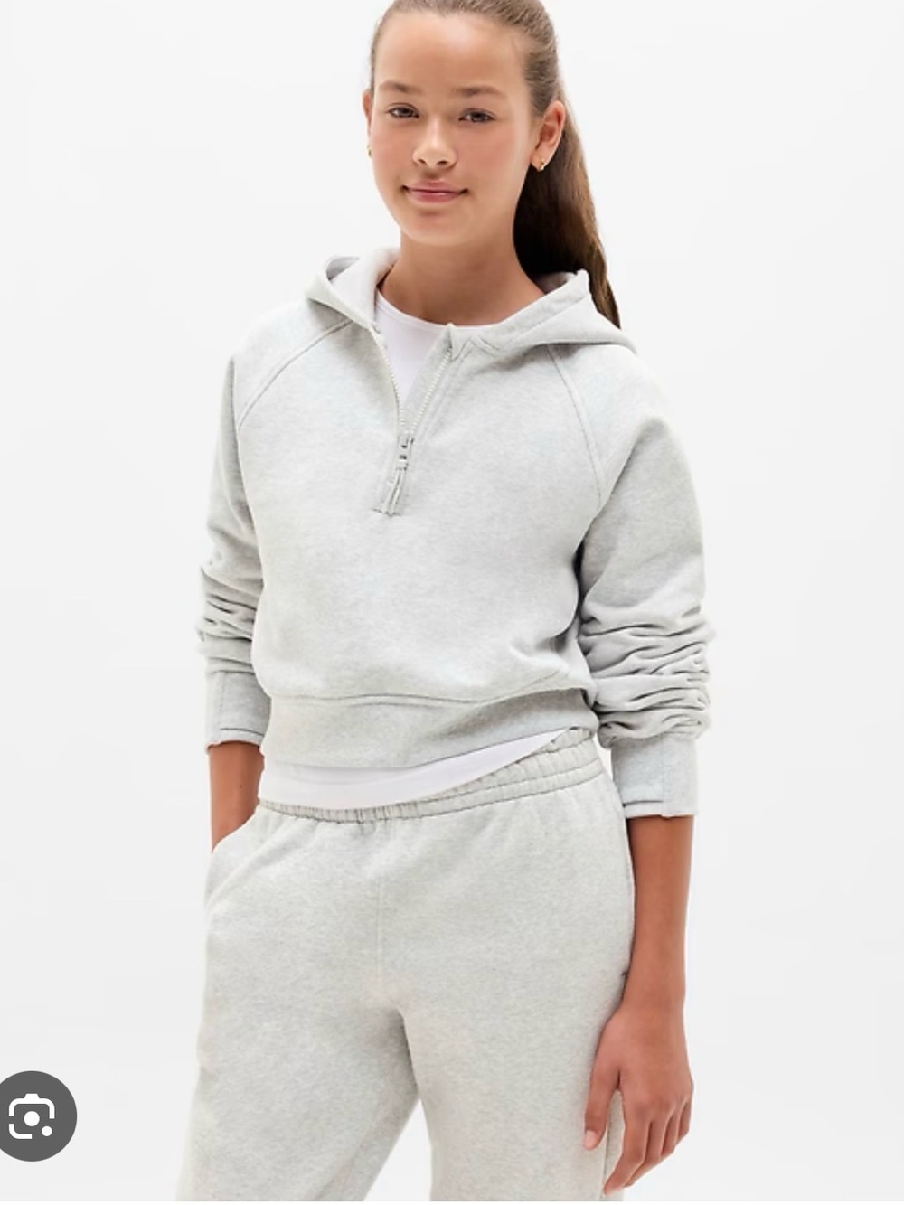Athleta girl all day Half-Zip Hooded Sweatshirt